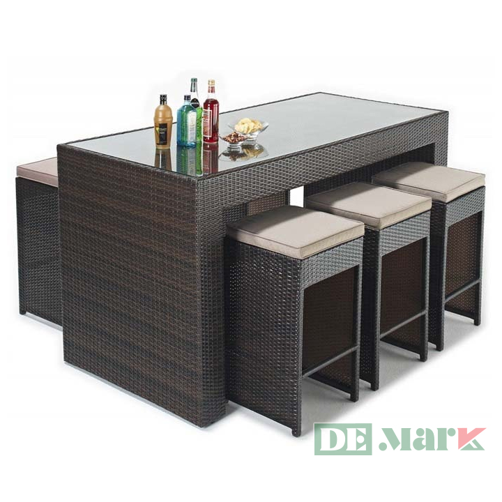 Ghế Quầy Bar Nhựa Giả Mây MT814