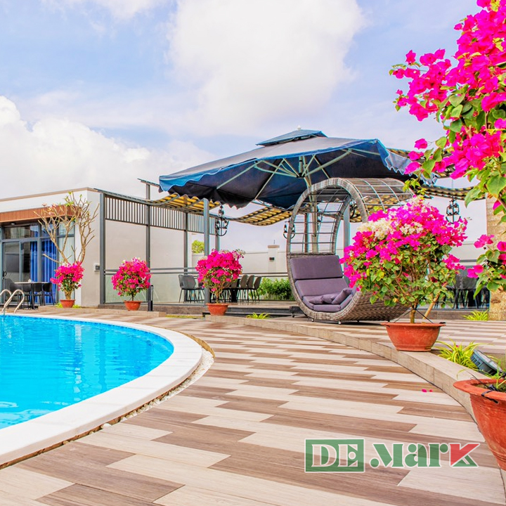 Ghế Hồ Bơi Giả Mây Có Mái Vòm MT4A70