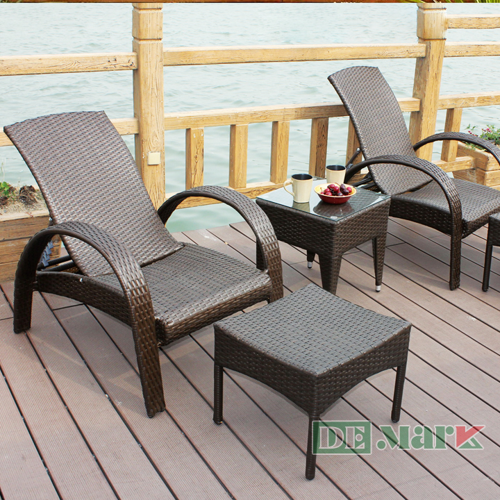 Giường Nằm Bể Bơi Nhựa Giả Mây MT4A25