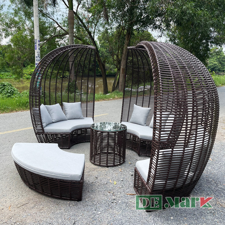 Ghế Hồ Bơi Giả Mây Có Mái Vòm MT4041