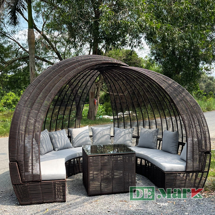 Ghế Hồ Bơi Giả Mây Có Mái Vòm MT4A46