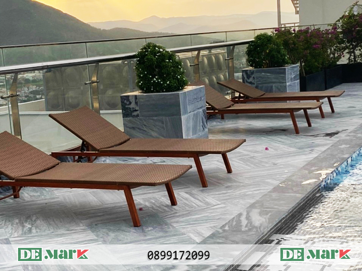 Ghế Hồ Bơi Nhựa Giả Mây MT4043