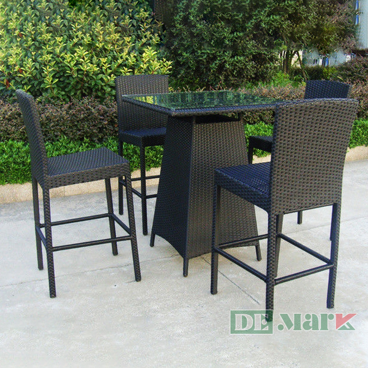Bàn Ghế Quầy Bar Nhựa Giả Mây MT820