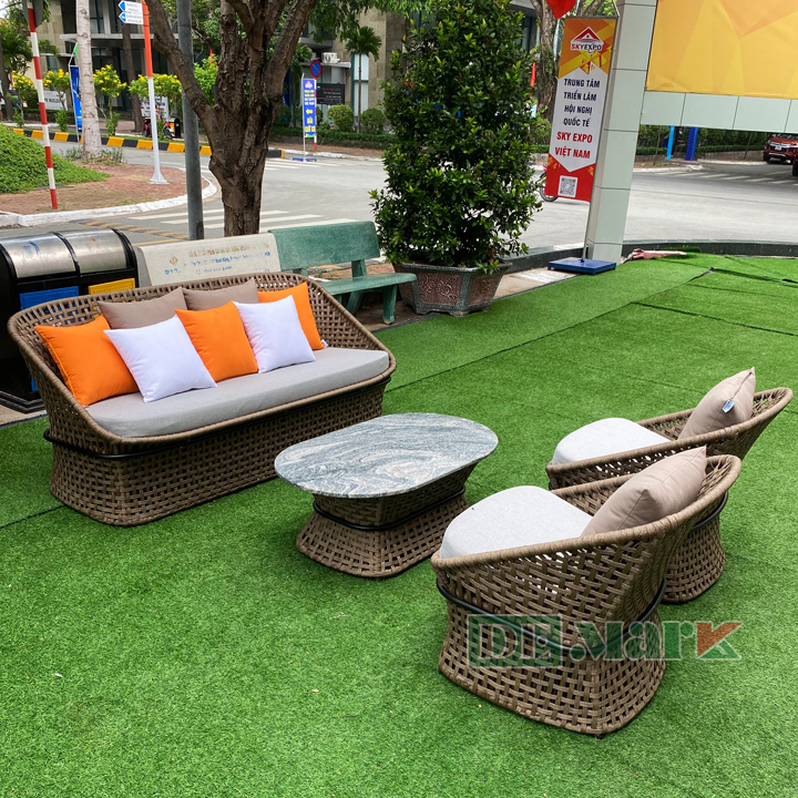 Bàn ghế giả mây