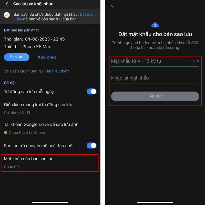 Cách Đặt Mật Khẩu Sao Lưu Cho Zalo Cực Đơn Giản