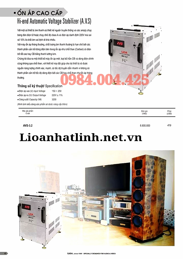 ỔN ÁP CÁCH LY LIOA ĐỜI MỚI