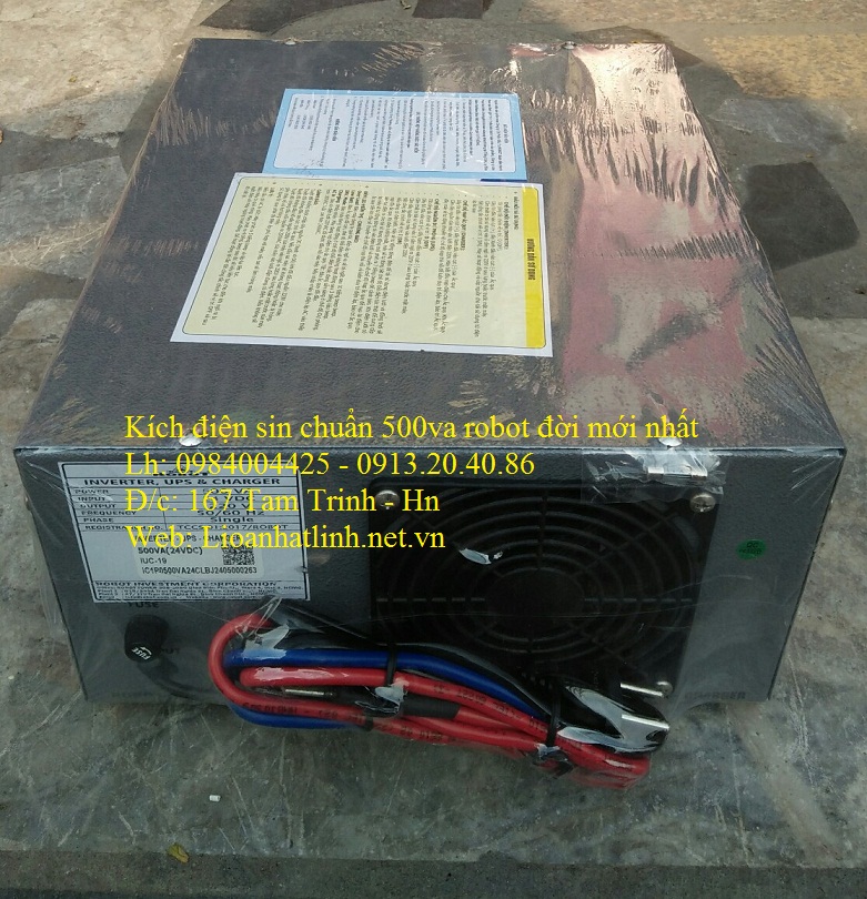 Phía sau bộ kích điện sin chuẩn 500w robot