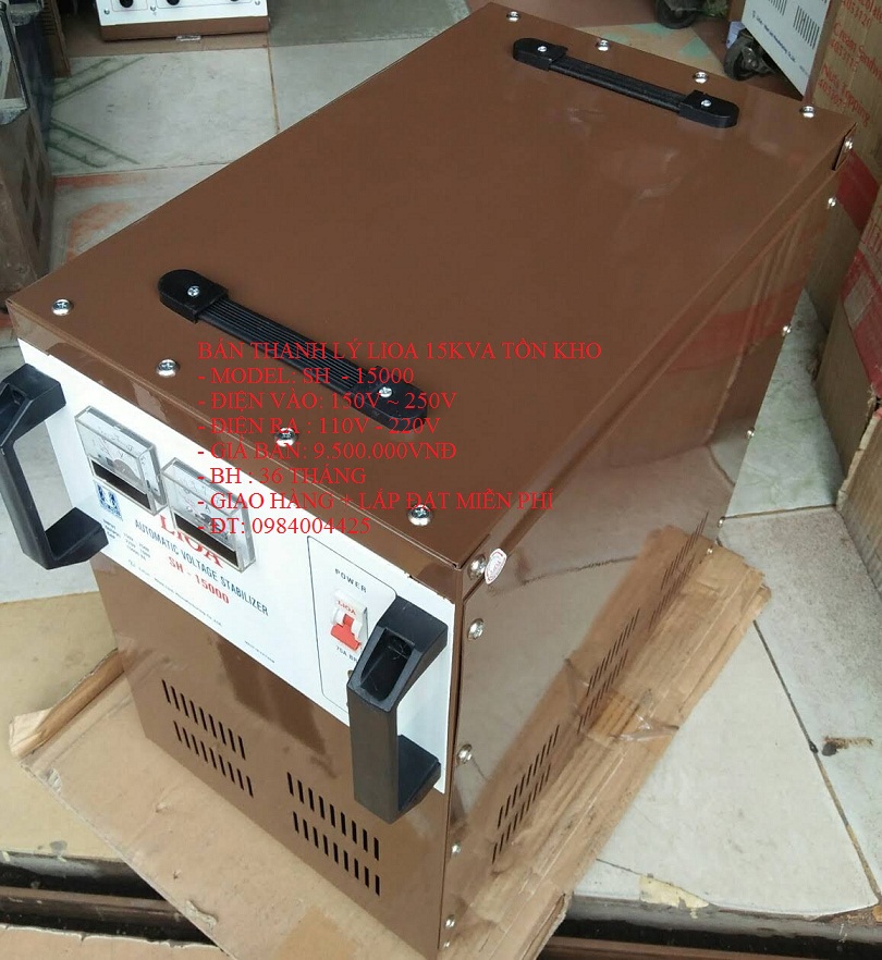 LIOA 15KVA 1 PHA BẦY MẪU