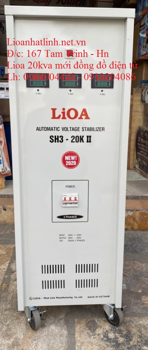 ổn áp lioa 20kva 3 pha mới nhất