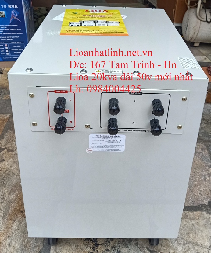 ỔN ÁP LIOA 20KVA 1 PHA DẢI 50V ~ 250V