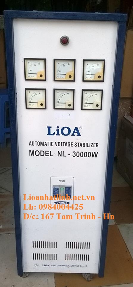 ổn áp lioa 30kva  3 pha cũ