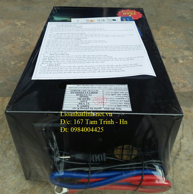 Phía sau bộ kích điện sin chuẩn 2000w robot