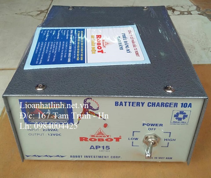 NẠP ẮC QUY ROBOT 10A CÓ TĂNG ĐIỆN