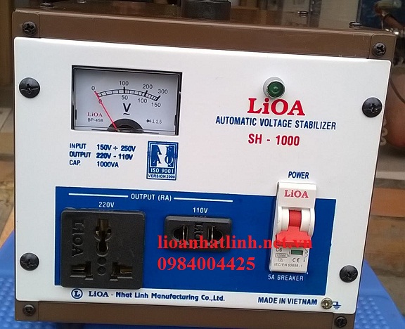 ổn áp lioa 1kva model sh - 1000 giá bao nhiêu