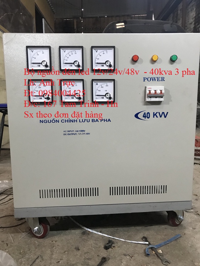 Bộ nguồn đèn led 12v/24v/48v - 40kw 3 pha