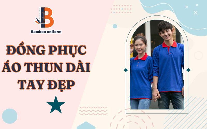 Đồng phục áo thun dài tay xanh, cổ đỏ nổi bật, trẻ trung và đầy năng lượng