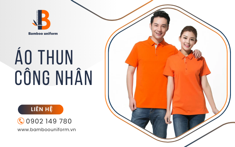 Đồng phục áo thun công nhân màu cam