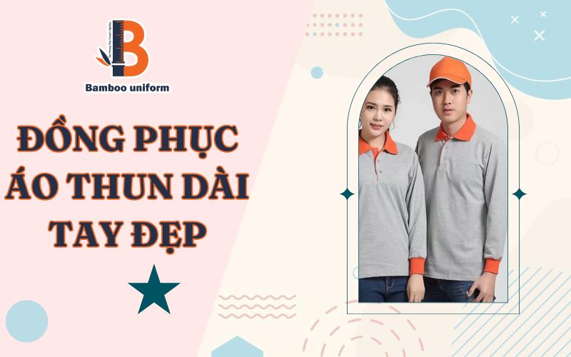 Đồng phục áo thun dài tay xám phối cam cá tính