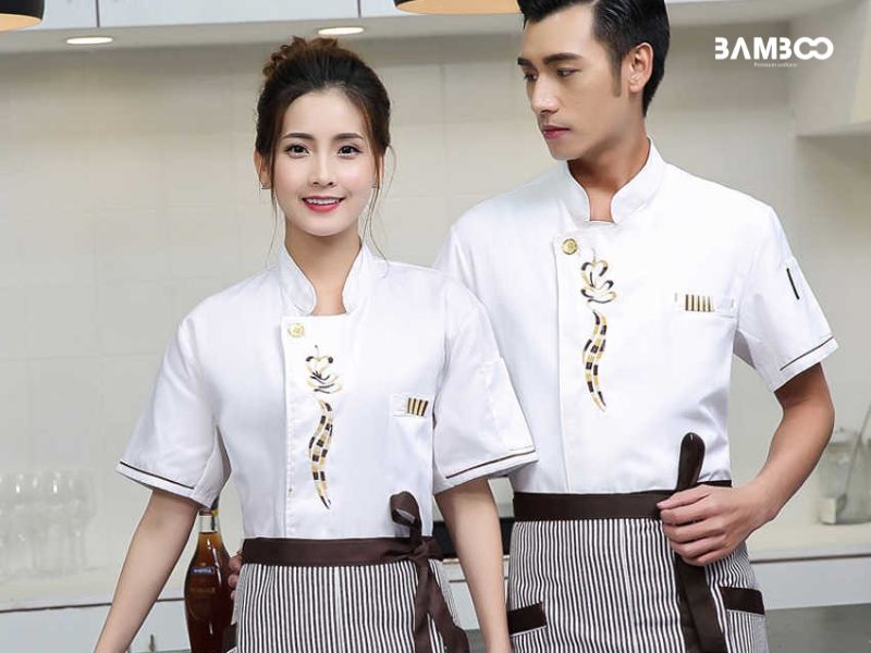 Đồng phục bếp thêu họa tiết truyền thống