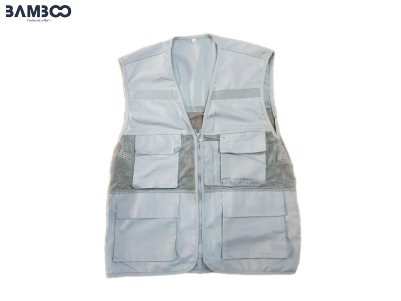 Áo gile bảo hộ xanh bạc