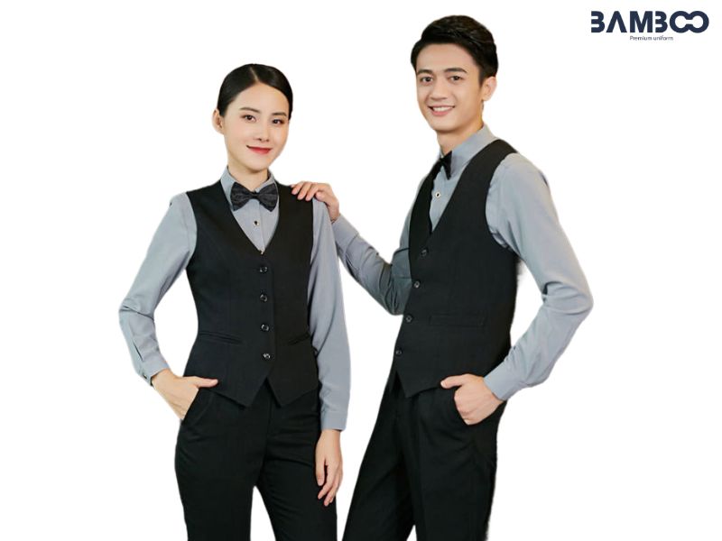Áo khoác/vest giữ ấm, sang trọng, tôn vẻ chuyên nghiệp cho lễ tân, phục vụ cao cấp