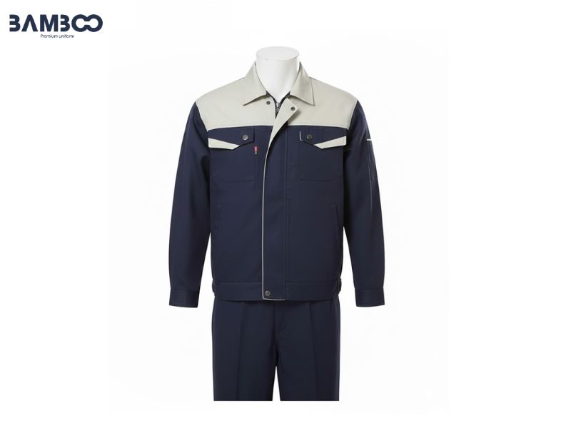 Bamboo Uniform may áo khoác bảo hộ kỹ sư cơ khí bền bỉ, an toàn