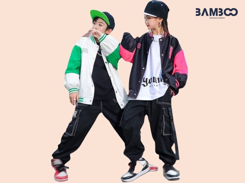 Bộ đồng phục áo khoác kết hợp quần kaki