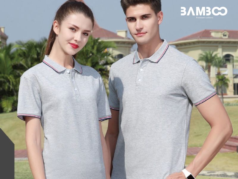 Áo Polo màu xám trắng