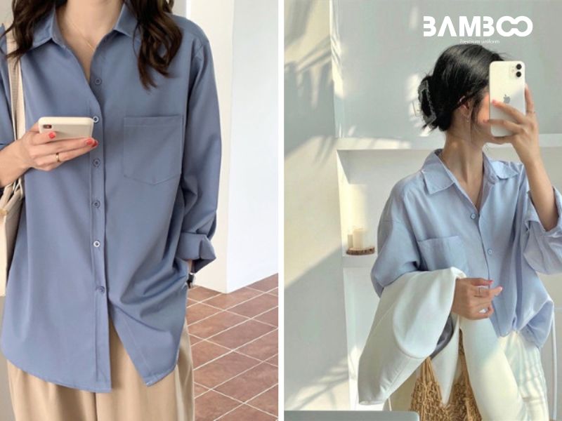 Chiếc áo sơ mi vừa vặn với dáng người tôn dáng nhưng vẫn đảm bảo dễ dàng vận động