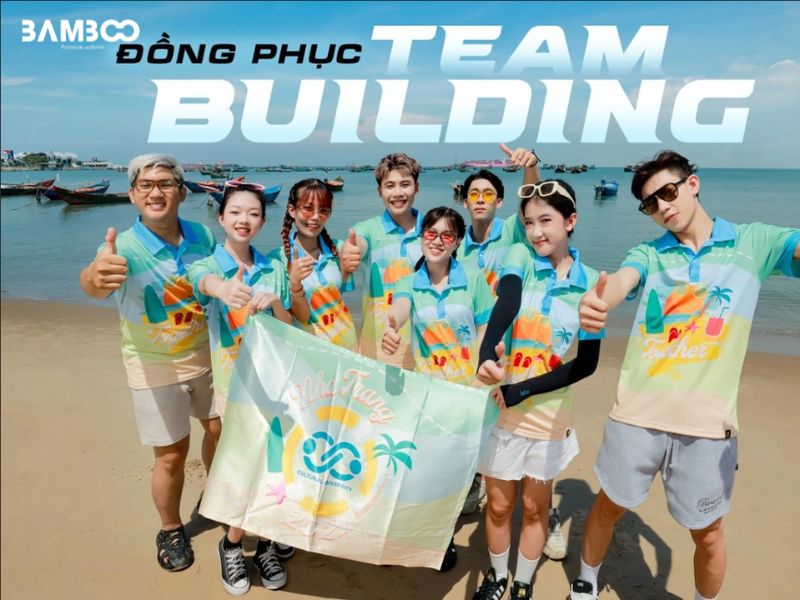 Áo thể thao nhóm teambuilding họa tiết gradient chuyển màu