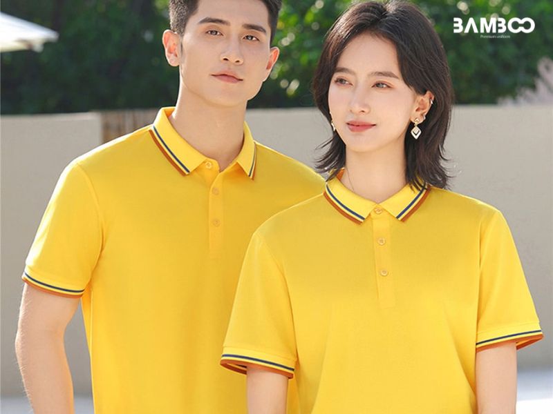 Áo thun cá sấu đồng phục có các mắt dệt to, mềm mại, thoáng mát