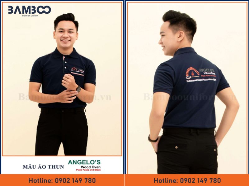 Đồng phục áo thun đen đơn giản và đa năng