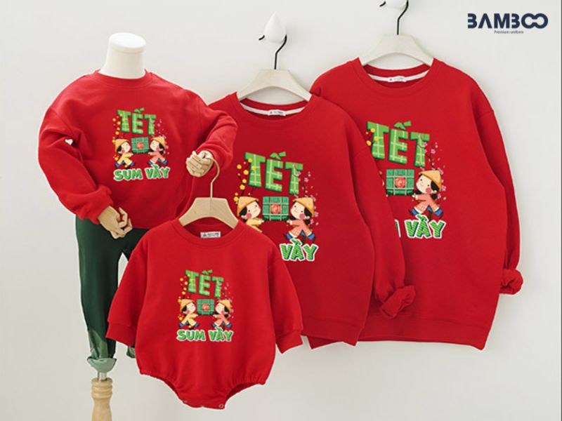 Áo đồng phục gia đình Tết