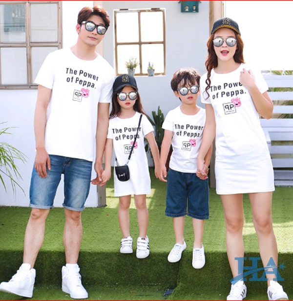 Áo thun đồng phục gia đình tạo thoải mái