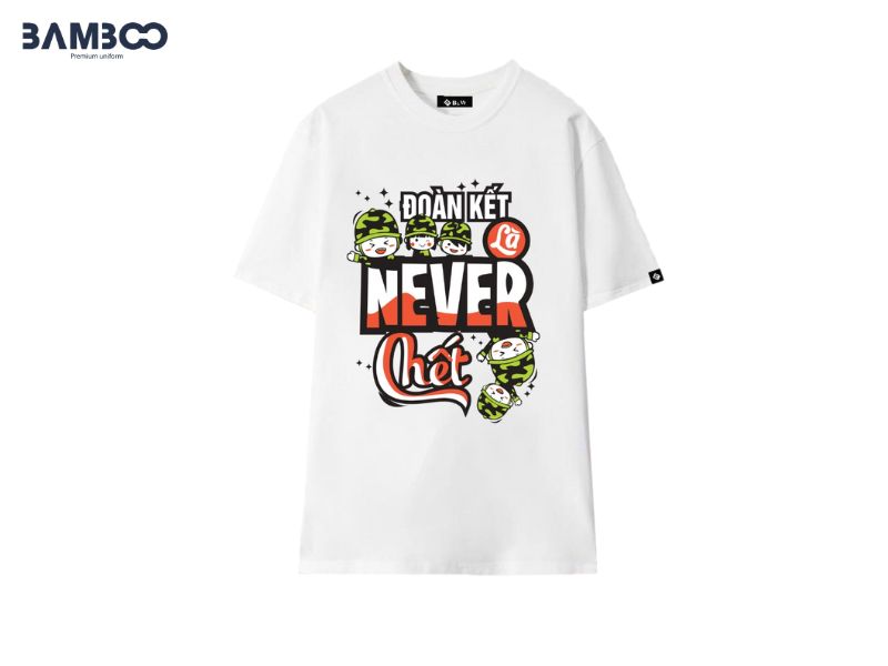 Áo thun teambuilding họa tiết nổi bật khơi dậy nguồn năng lượng bùng nổ và tinh thần đoàn kết của mọi thành viên