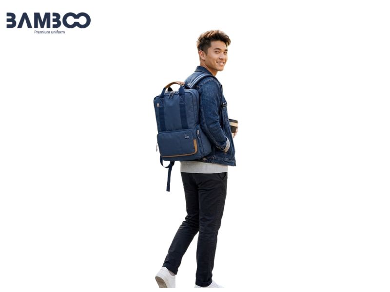 Bamboo Uniform may balo đồng phục xanh đen cao cấp, giá tốt