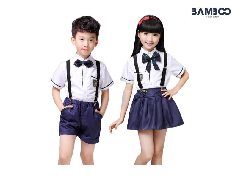 Bamboo Uniform may đồng phục học sinh cấp 1 chất liệu an toàn, bền bỉ