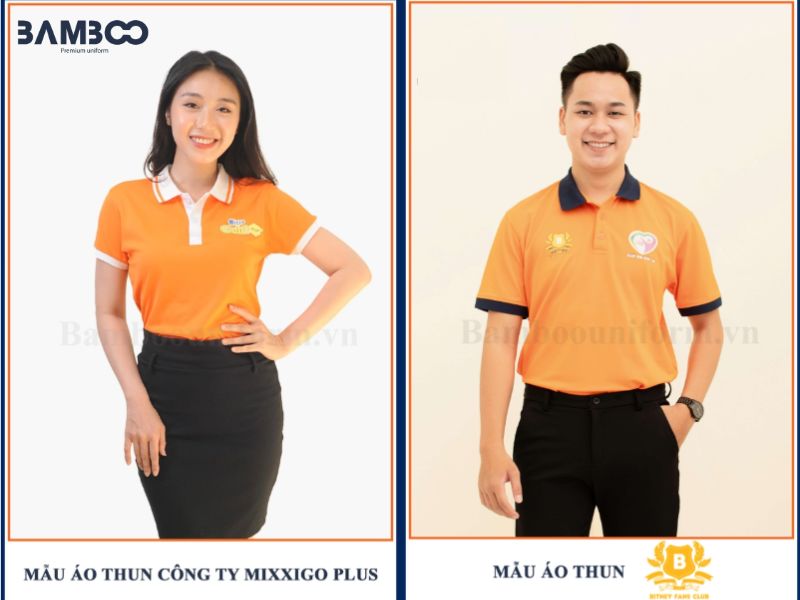 Bamboo Uniform – Địa chỉ đặt may áo đồng phục màu cam chất lượng, giá tốt