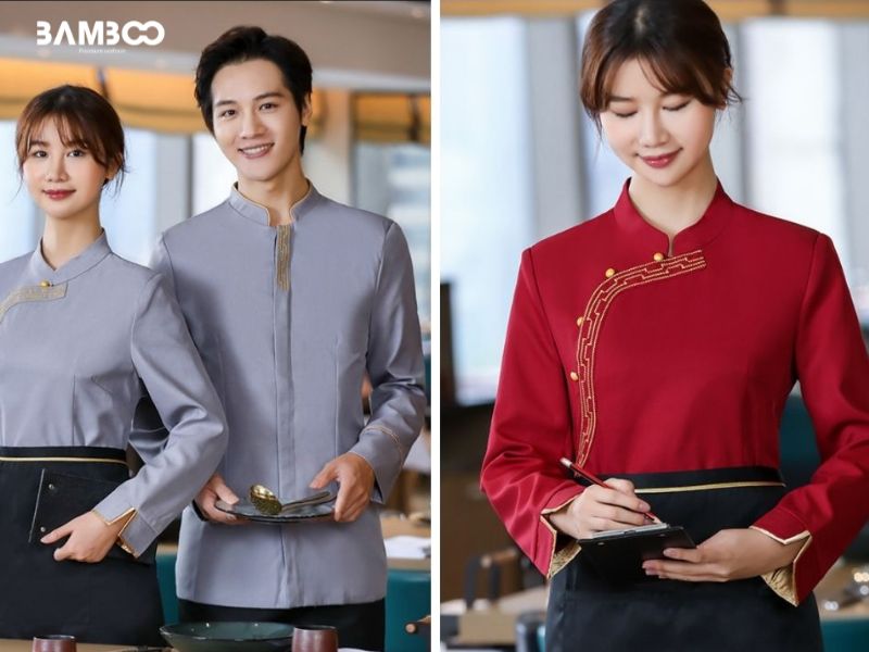 Bamboo Uniform may đồng phục nhà hàng chất lượng cao, tư vấn chi tiết về màu sắc, chất liệu và kiểu dáng