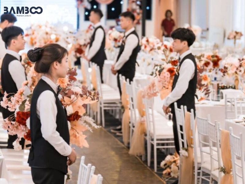 Bamboo Uniform may đồng phục nhà hàng tiệc cưới chuyên nghiệp, chất liệu thoải mái