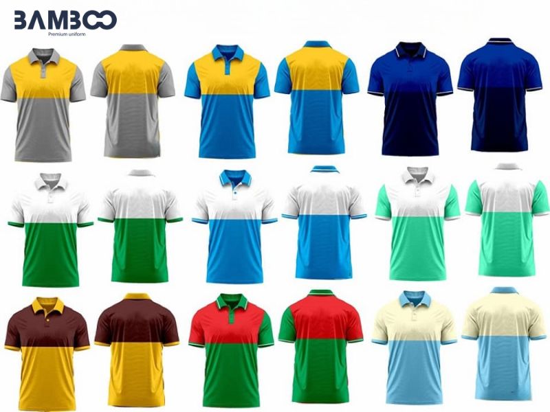 Bamboo Uniform may đồng phục phối màu theo yêu cầu, xưởng hiện đại, giá tốt