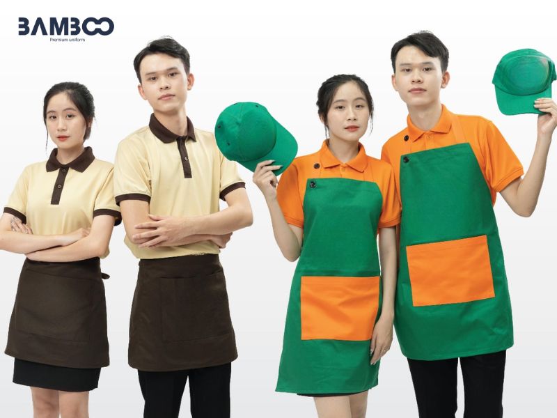 May tạp dề đồng phục nên chọn kiểu dáng phù hợp