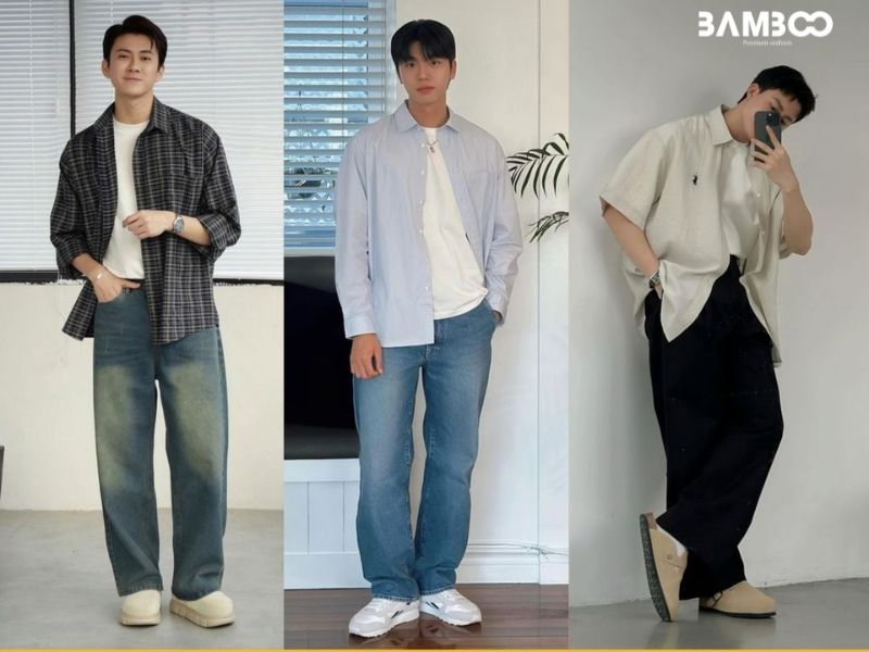 Chọn áo thun vừa vặn, chất liệu thoáng mát, màu trung tính dễ phối