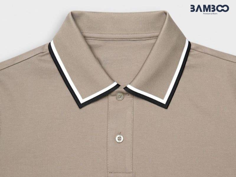 Kiểu bo cổ áo viền sọc đôi