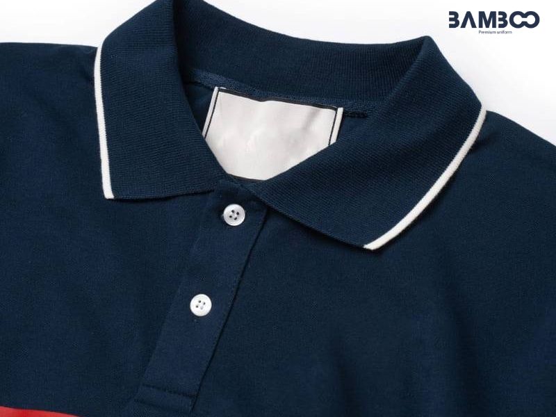 Kiểu bo cổ áo viền sọc đơn