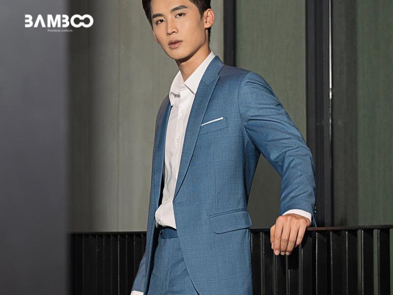 Đồng phục vest nam màu xanh dương