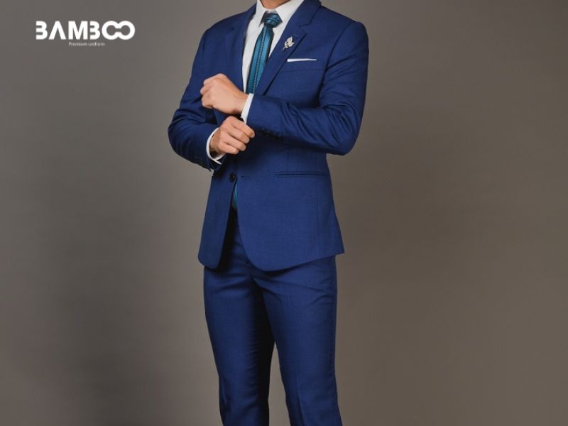 Đồng phục vest nam xanh dương đậm