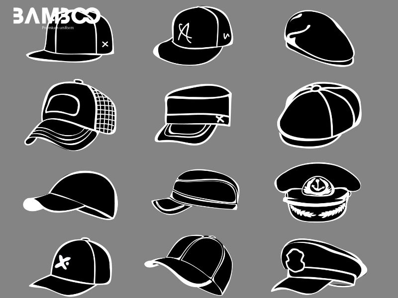 Các kiểu dáng nón đồng phục phổ biến