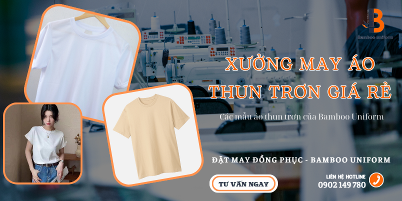 Cac mau ao thun tron tai xuong may gia re Bamboo Uniform