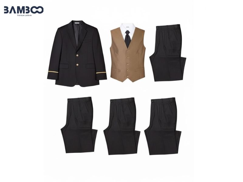 Chi phí để may bộ đồng phục bellman dao động tùy thuộc vào ba yếu tố chính gồm chất liệu vải, độ phức tạp của thiết kế và số lượng đặt hàng